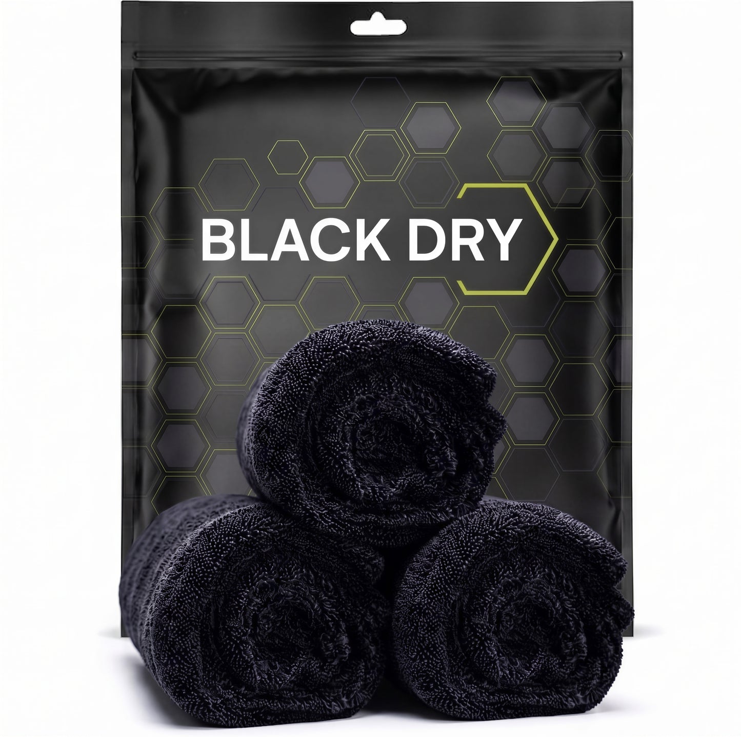 BlackDry™ | PACK X3 Microfibras Ultra absorbentes Premium 1400 GSM 40x40 cm Twisted Loop